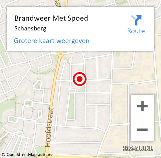Locatie op kaart van de 112 melding: Brandweer Met Spoed Naar Schaesberg op 16 juni 2022 23:15