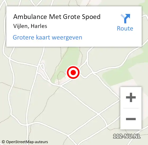 Locatie op kaart van de 112 melding: Ambulance Met Grote Spoed Naar Vijlen, Harles op 20 juli 2014 12:05