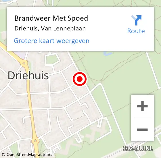 Locatie op kaart van de 112 melding: Brandweer Met Spoed Naar Driehuis, Van Lenneplaan op 17 juni 2022 06:38
