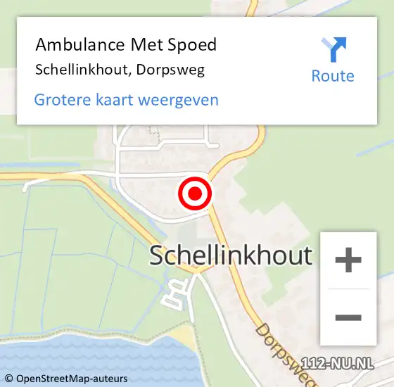 Locatie op kaart van de 112 melding: Ambulance Met Spoed Naar Schellinkhout, Dorpsweg op 17 juni 2022 08:18