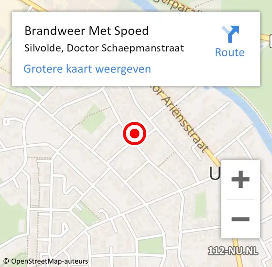 Locatie op kaart van de 112 melding: Brandweer Met Spoed Naar Silvolde, Doctor Schaepmanstraat op 17 juni 2022 14:07