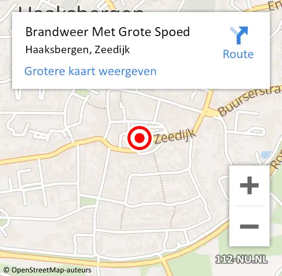 Locatie op kaart van de 112 melding: Brandweer Met Grote Spoed Naar Haaksbergen, Zeedijk op 17 juni 2022 15:04