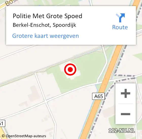 Locatie op kaart van de 112 melding: Politie Met Grote Spoed Naar Berkel-Enschot, Spoordijk op 17 juni 2022 17:04