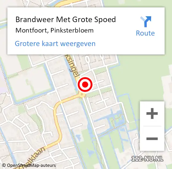 Locatie op kaart van de 112 melding: Brandweer Met Grote Spoed Naar Montfoort, Pinksterbloem op 17 juni 2022 19:56