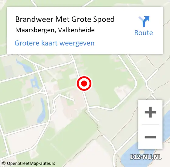 Locatie op kaart van de 112 melding: Brandweer Met Grote Spoed Naar Maarsbergen, Valkenheide op 17 juni 2022 20:09