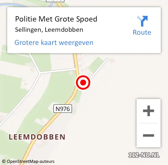 Locatie op kaart van de 112 melding: Politie Met Grote Spoed Naar Sellingen, Leemdobben op 17 juni 2022 20:12