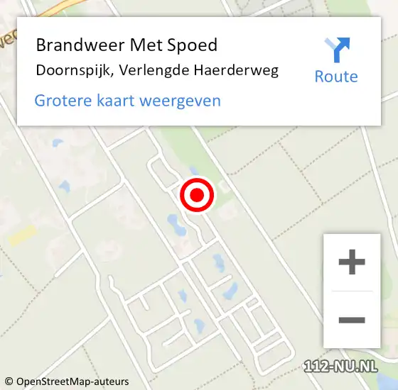 Locatie op kaart van de 112 melding: Brandweer Met Spoed Naar Doornspijk, Verlengde Haerderweg op 17 juni 2022 20:48