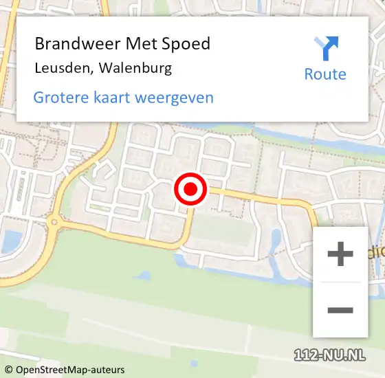 Locatie op kaart van de 112 melding: Brandweer Met Spoed Naar Leusden, Walenburg op 17 juni 2022 21:29