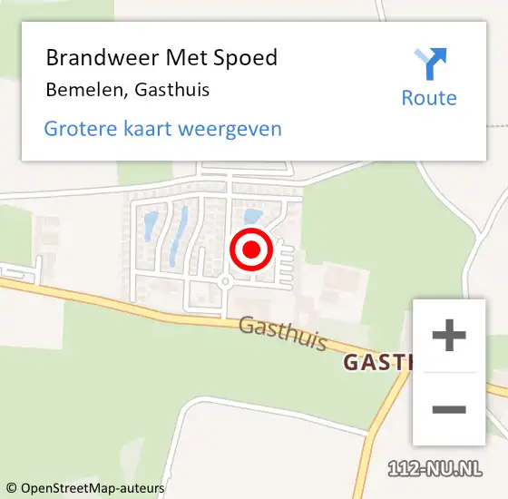 Locatie op kaart van de 112 melding: Brandweer Met Spoed Naar Bemelen, Gasthuis op 17 juni 2022 21:31