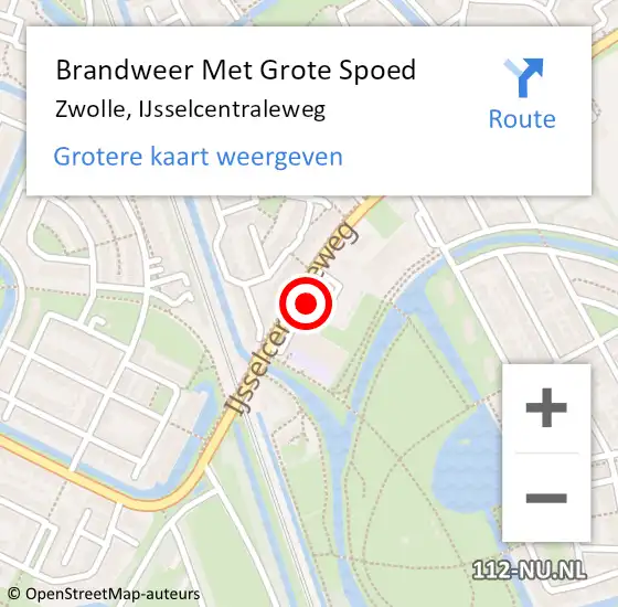 Locatie op kaart van de 112 melding: Brandweer Met Grote Spoed Naar Zwolle, IJsselcentraleweg op 17 juni 2022 22:24