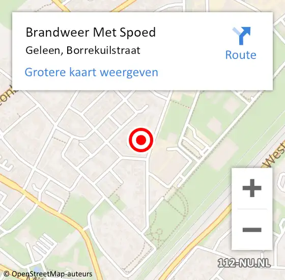 Locatie op kaart van de 112 melding: Brandweer Met Spoed Naar Geleen, Borrekuilstraat op 18 juni 2022 00:40