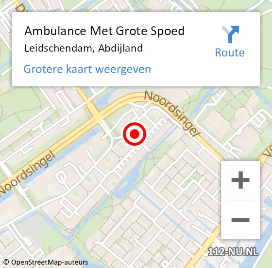 Locatie op kaart van de 112 melding: Ambulance Met Grote Spoed Naar Leidschendam, Abdijland op 18 juni 2022 01:05