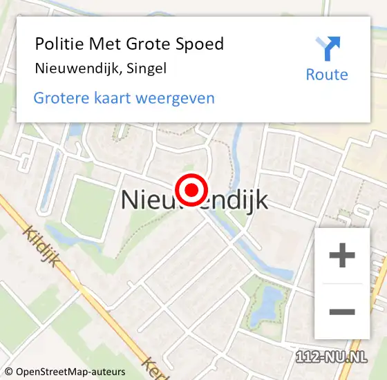 Locatie op kaart van de 112 melding: Politie Met Grote Spoed Naar Nieuwendijk, Singel op 18 juni 2022 12:00