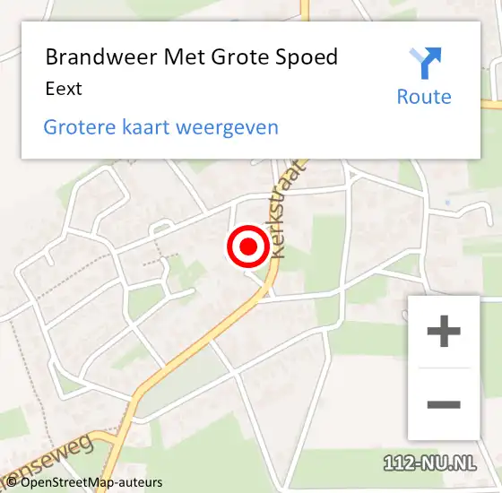 Locatie op kaart van de 112 melding: Brandweer Met Grote Spoed Naar Eext op 18 juni 2022 16:32