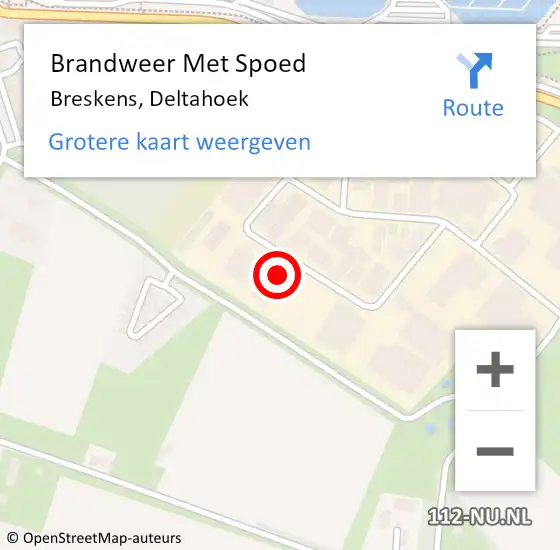 Locatie op kaart van de 112 melding: Brandweer Met Spoed Naar Breskens, Deltahoek op 18 juni 2022 22:05