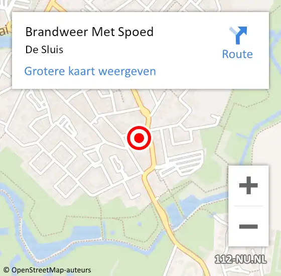 Locatie op kaart van de 112 melding: Brandweer Met Spoed Naar De Sluis op 20 juli 2014 16:37