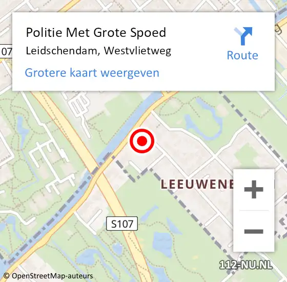 Locatie op kaart van de 112 melding: Politie Met Grote Spoed Naar Leidschendam, Westvlietweg op 19 juni 2022 01:22