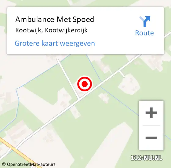 Locatie op kaart van de 112 melding: Ambulance Met Spoed Naar Kootwijk, Kootwijkerdijk op 19 juni 2022 12:31