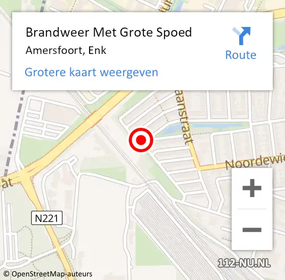 Locatie op kaart van de 112 melding: Brandweer Met Grote Spoed Naar Amersfoort, Enk op 19 juni 2022 18:38