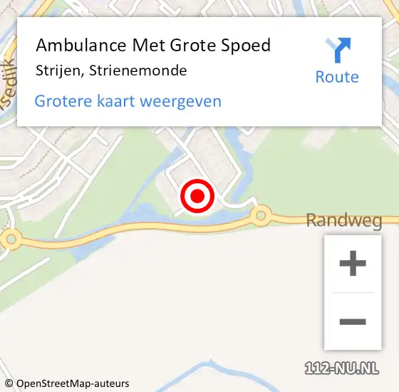 Locatie op kaart van de 112 melding: Ambulance Met Grote Spoed Naar Strijen, Strienemonde op 19 juni 2022 19:49