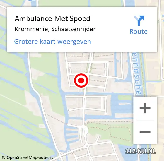 Locatie op kaart van de 112 melding: Ambulance Met Spoed Naar Krommenie, Schaatsenrijder op 19 juni 2022 23:54