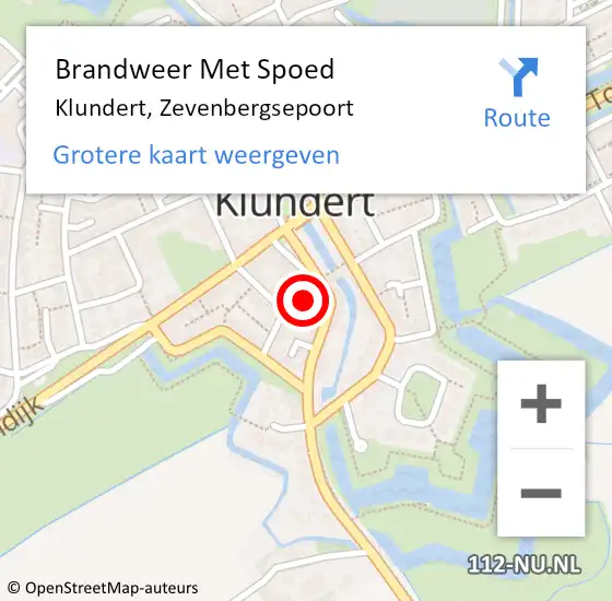 Locatie op kaart van de 112 melding: Brandweer Met Spoed Naar Klundert, Zevenbergsepoort op 20 juni 2022 00:08