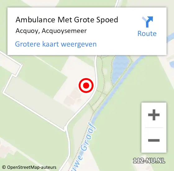 Locatie op kaart van de 112 melding: Ambulance Met Grote Spoed Naar Acquoy, Acquoysemeer op 20 juni 2022 00:18