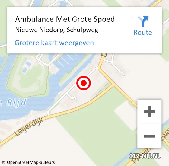 Locatie op kaart van de 112 melding: Ambulance Met Grote Spoed Naar Nieuwe Niedorp, Schulpweg op 20 juni 2022 02:37