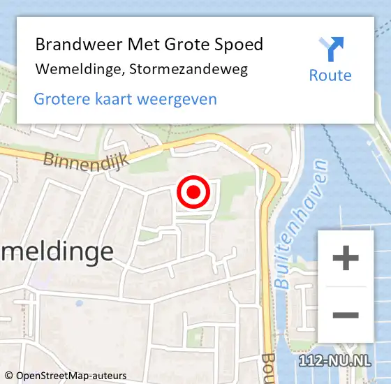 Locatie op kaart van de 112 melding: Brandweer Met Grote Spoed Naar Wemeldinge, Stormezandeweg op 20 juni 2022 06:14