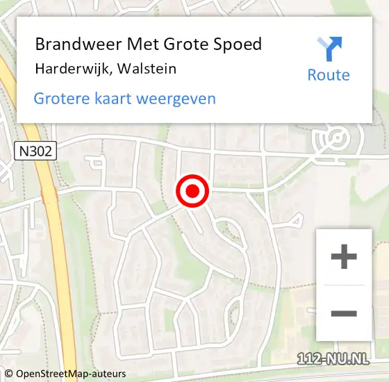 Locatie op kaart van de 112 melding: Brandweer Met Grote Spoed Naar Harderwijk, Walstein op 20 juni 2022 09:51