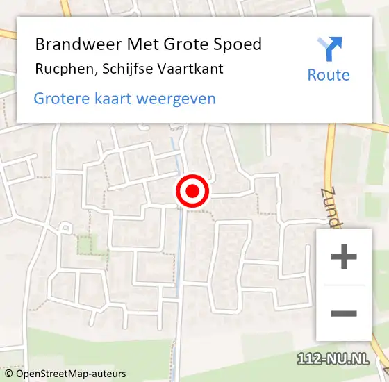 Locatie op kaart van de 112 melding: Brandweer Met Grote Spoed Naar Rucphen, Schijfse Vaartkant op 20 juni 2022 10:15