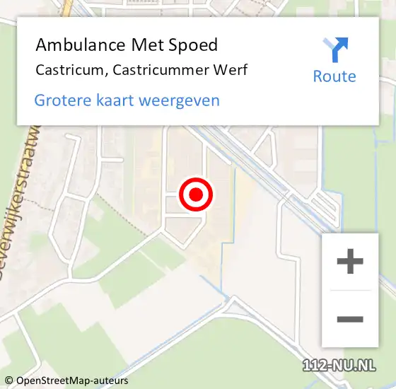 Locatie op kaart van de 112 melding: Ambulance Met Spoed Naar Castricum, Castricummer Werf op 20 juni 2022 13:48