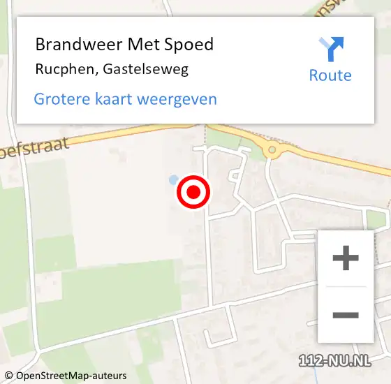 Locatie op kaart van de 112 melding: Brandweer Met Spoed Naar Rucphen, Gastelseweg op 20 juni 2022 14:04