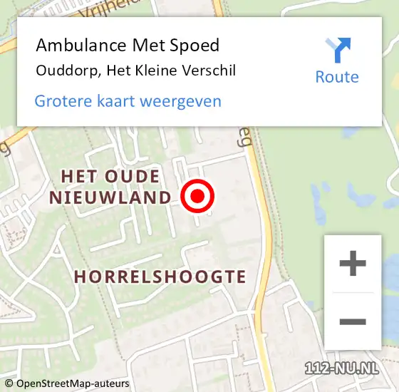 Locatie op kaart van de 112 melding: Ambulance Met Spoed Naar Ouddorp, Het Kleine Verschil op 20 juni 2022 16:02