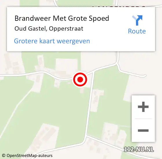 Locatie op kaart van de 112 melding: Brandweer Met Grote Spoed Naar Oud Gastel, Opperstraat op 20 juli 2014 20:38