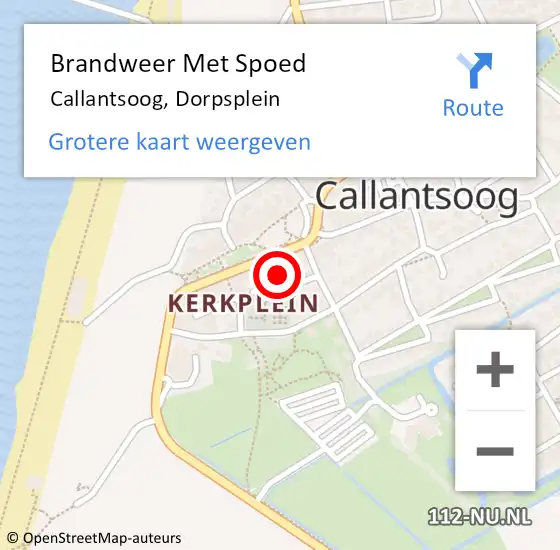 Locatie op kaart van de 112 melding: Brandweer Met Spoed Naar Callantsoog, Dorpsplein op 20 juni 2022 19:25