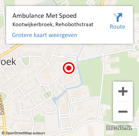 Locatie op kaart van de 112 melding: Ambulance Met Spoed Naar Kootwijkerbroek, Rehobothstraat op 21 juni 2022 00:25