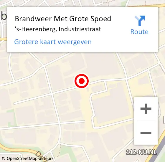 Locatie op kaart van de 112 melding: Brandweer Met Grote Spoed Naar 's-Heerenberg, Industriestraat op 21 juni 2022 11:52