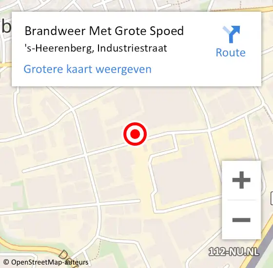 Locatie op kaart van de 112 melding: Brandweer Met Grote Spoed Naar 's-Heerenberg, Industriestraat op 21 juni 2022 11:53