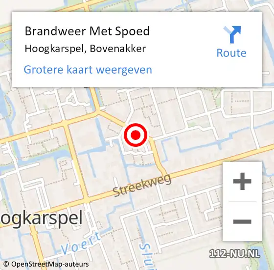 Locatie op kaart van de 112 melding: Brandweer Met Spoed Naar Hoogkarspel, Bovenakker op 21 juni 2022 21:55