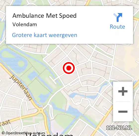 Locatie op kaart van de 112 melding: Ambulance Met Spoed Naar Volendam op 22 juni 2022 10:52