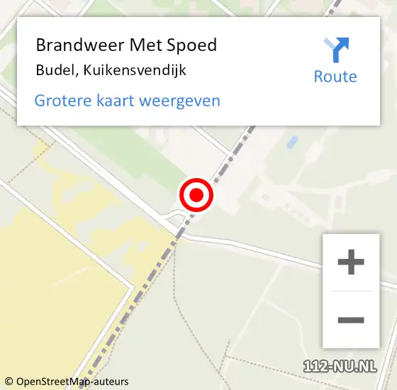 Locatie op kaart van de 112 melding: Brandweer Met Spoed Naar Budel, Kuikensvendijk op 22 juni 2022 13:30