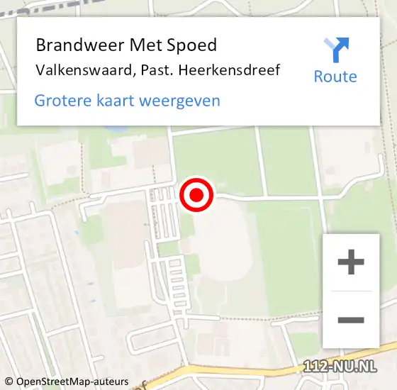 Locatie op kaart van de 112 melding: Brandweer Met Spoed Naar Valkenswaard, Past. Heerkensdreef op 22 juni 2022 13:48