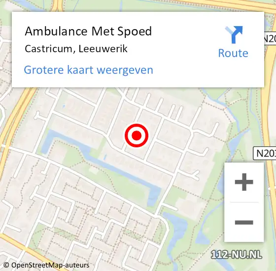 Locatie op kaart van de 112 melding: Ambulance Met Spoed Naar Castricum, Leeuwerik op 22 juni 2022 14:39