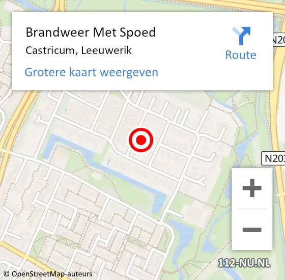 Locatie op kaart van de 112 melding: Brandweer Met Spoed Naar Castricum, Leeuwerik op 22 juni 2022 15:03