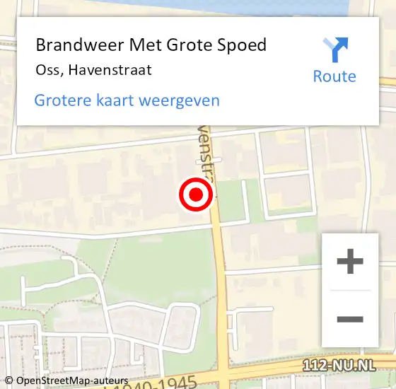 Locatie op kaart van de 112 melding: Brandweer Met Grote Spoed Naar Oss, Havenstraat op 22 juni 2022 15:16