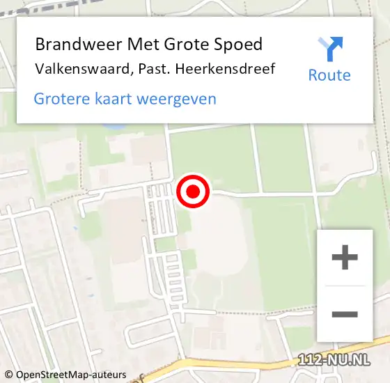 Locatie op kaart van de 112 melding: Brandweer Met Grote Spoed Naar Valkenswaard, Past. Heerkensdreef op 22 juni 2022 15:48