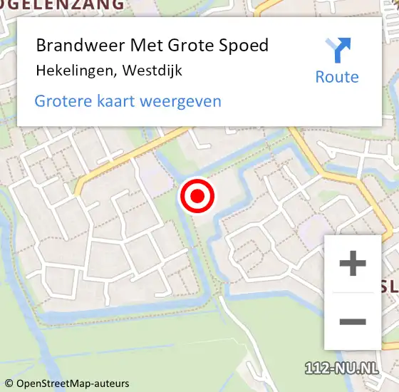 Locatie op kaart van de 112 melding: Brandweer Met Grote Spoed Naar Hekelingen, Westdijk op 22 juni 2022 18:29