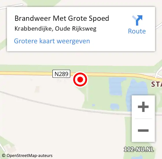 Locatie op kaart van de 112 melding: Brandweer Met Grote Spoed Naar Krabbendijke, Oude Rijksweg op 22 juni 2022 20:29