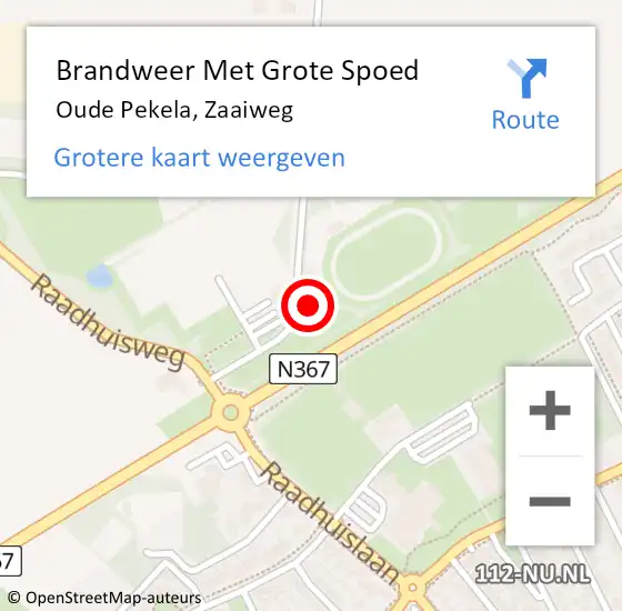 Locatie op kaart van de 112 melding: Brandweer Met Grote Spoed Naar Oude Pekela, Zaaiweg op 22 juni 2022 21:09